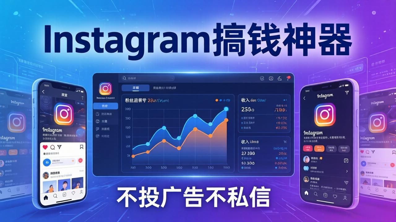 Instagram搞钱神器：月涨6万粉+月入5万刀，不投广告不私信，靠算法+低价产品-鼎誉项目网