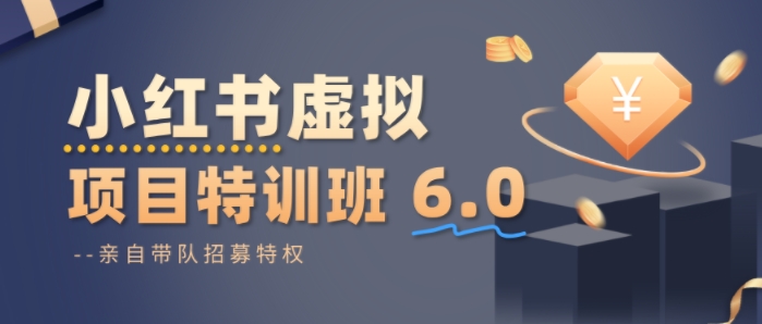 小红书虚拟项目特训课8.0，帮你从0到1打造稳定盈利的店铺，抓住流量红利(更新3月)-鼎誉项目网