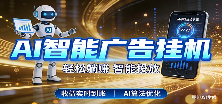 智能广告挂机新时代，利用碎片化时间实现稳定被动收益，AI帮你持续盈利-鼎誉项目网