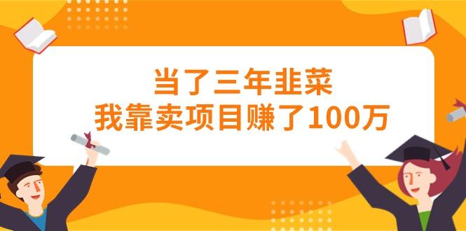 当了三年韭菜我靠卖项目赚了100万-鼎誉项目网
