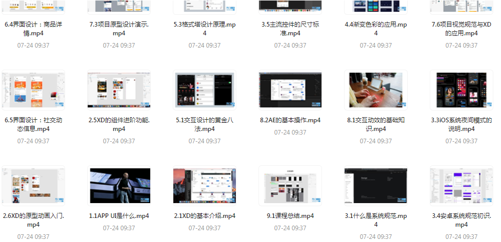 UI设计师入门指南全套课程 从入门到精通（视频课程+课件）-鼎誉项目网