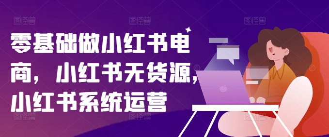 零基础做小红书电商，小红书无货源，小红书系统运营-鼎誉项目网