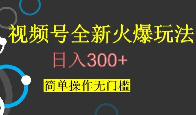 视频号最新爆火玩法，日入300+，简单操作无门槛【揭秘】-鼎誉项目网