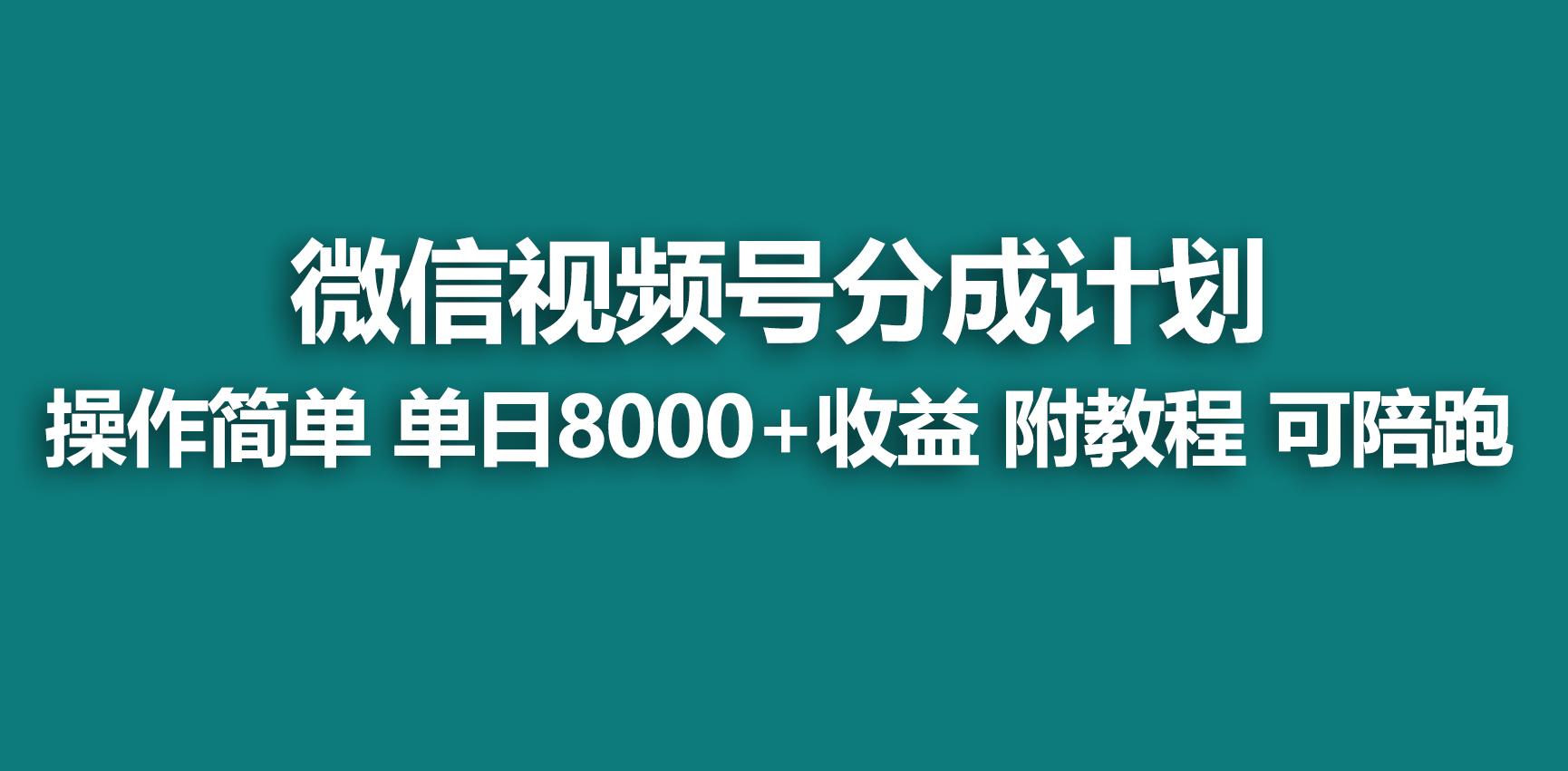 【蓝海项目】视频号分成计划，快速开通收益，单天爆单8000+，送玩法教程-鼎誉项目网
