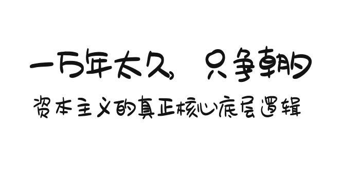 某付费文章《一万年太久，只争朝夕：资本主义的真正核心底层逻辑》-鼎誉项目网