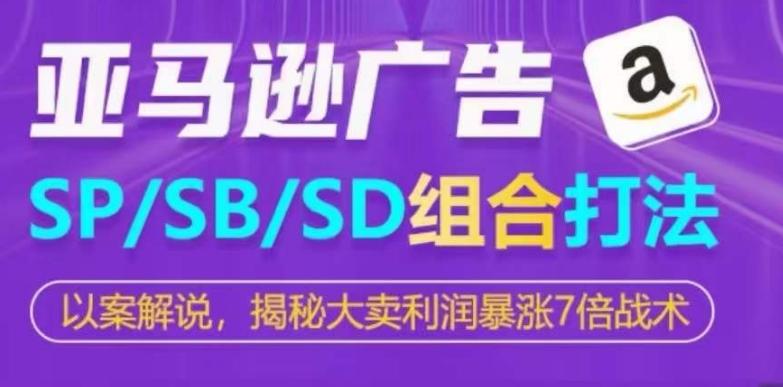 亚马逊SP/SB/SD广告组合打法，揭秘大卖利润暴涨7倍战术-鼎誉项目网