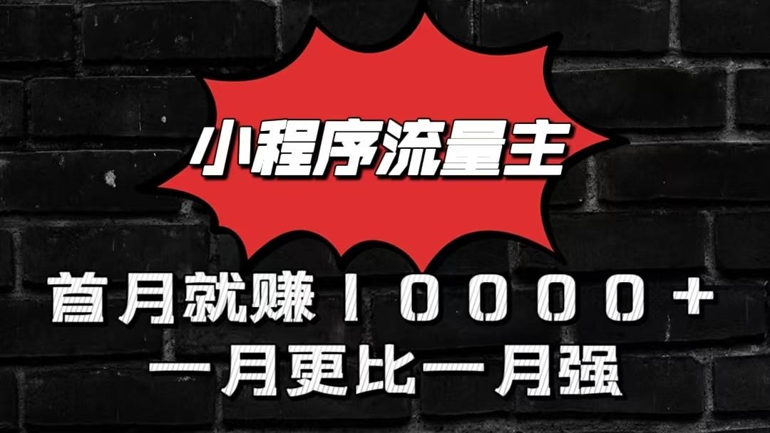 小程序流量主首月就赚10000+，一月更比一月强！小本创业首选-鼎誉项目网