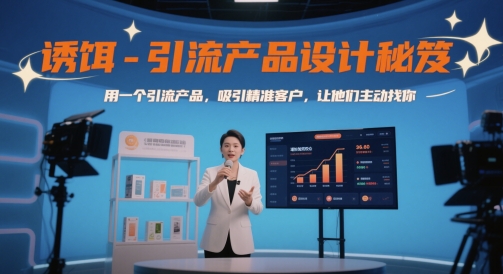 诱饵-引流产品设计秘笈，用一个引流产品，吸引精准客户，让他们主动找你-鼎誉项目网