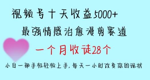 十天收益5000+，多平台捞金，视频号情感治愈漫剪，一个月收徒28个，小白一部手机轻松上手【揭秘】-鼎誉项目网