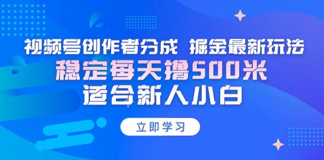 【蓝海项目】视频号创作者分成 掘金最新玩法 稳定每天撸500米 适合新人小白-鼎誉项目网