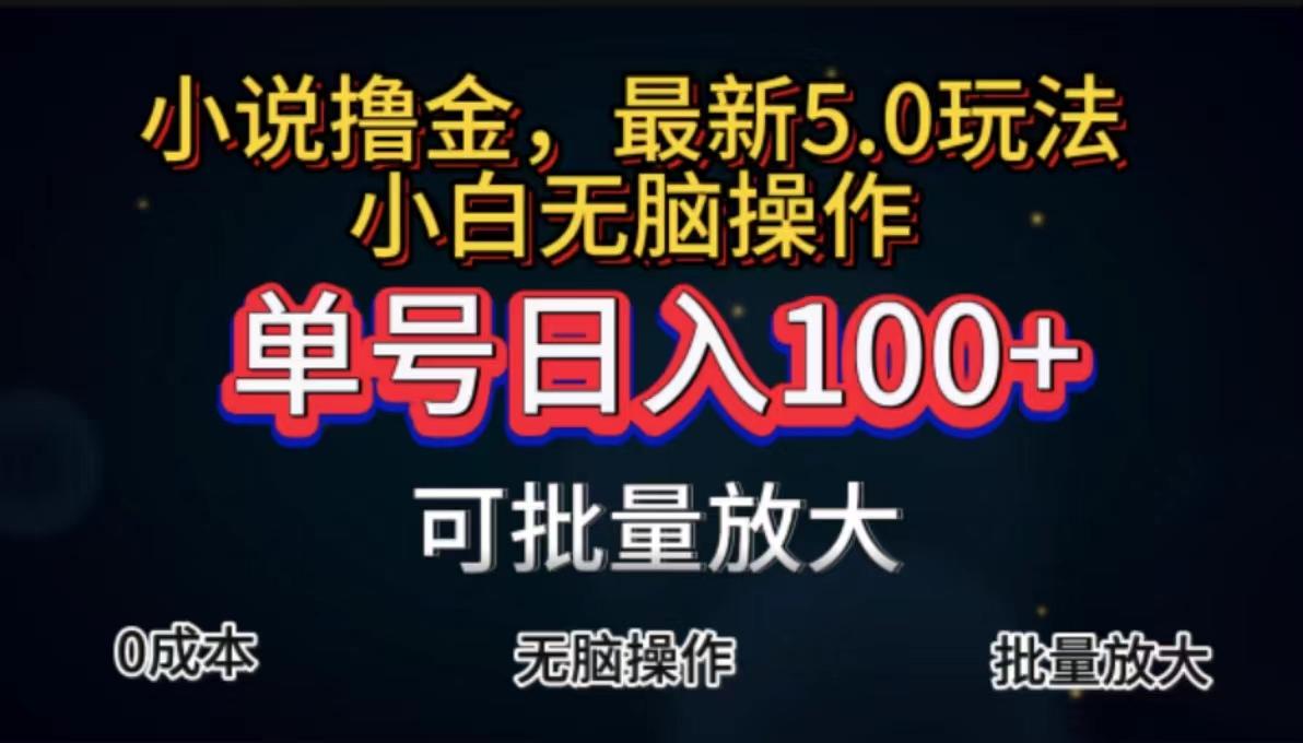 全自动小说撸金，单号日入100+小白轻松上手，无脑操作-鼎誉项目网