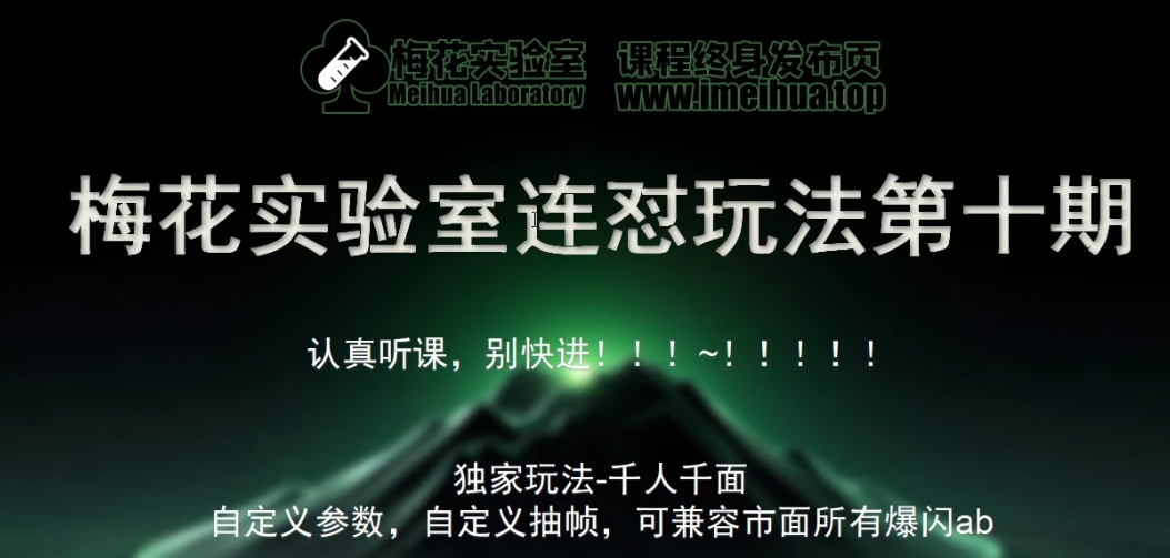 梅花实验室社群专享课视频号连怼玩法第十期课程+第二部分-FF助手全新高自由万能爆闪AB处理-鼎誉项目网