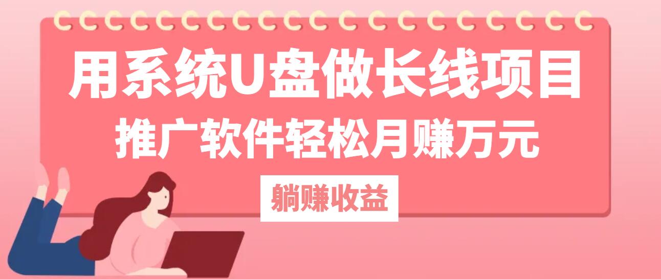 用系统U盘做长线项目，推广软件轻松月赚万元-鼎誉项目网