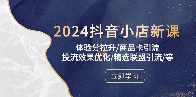 2024抖音小店新课，体验分拉升/商品卡引流/投流效果优化/精选联盟引流/等-鼎誉项目网