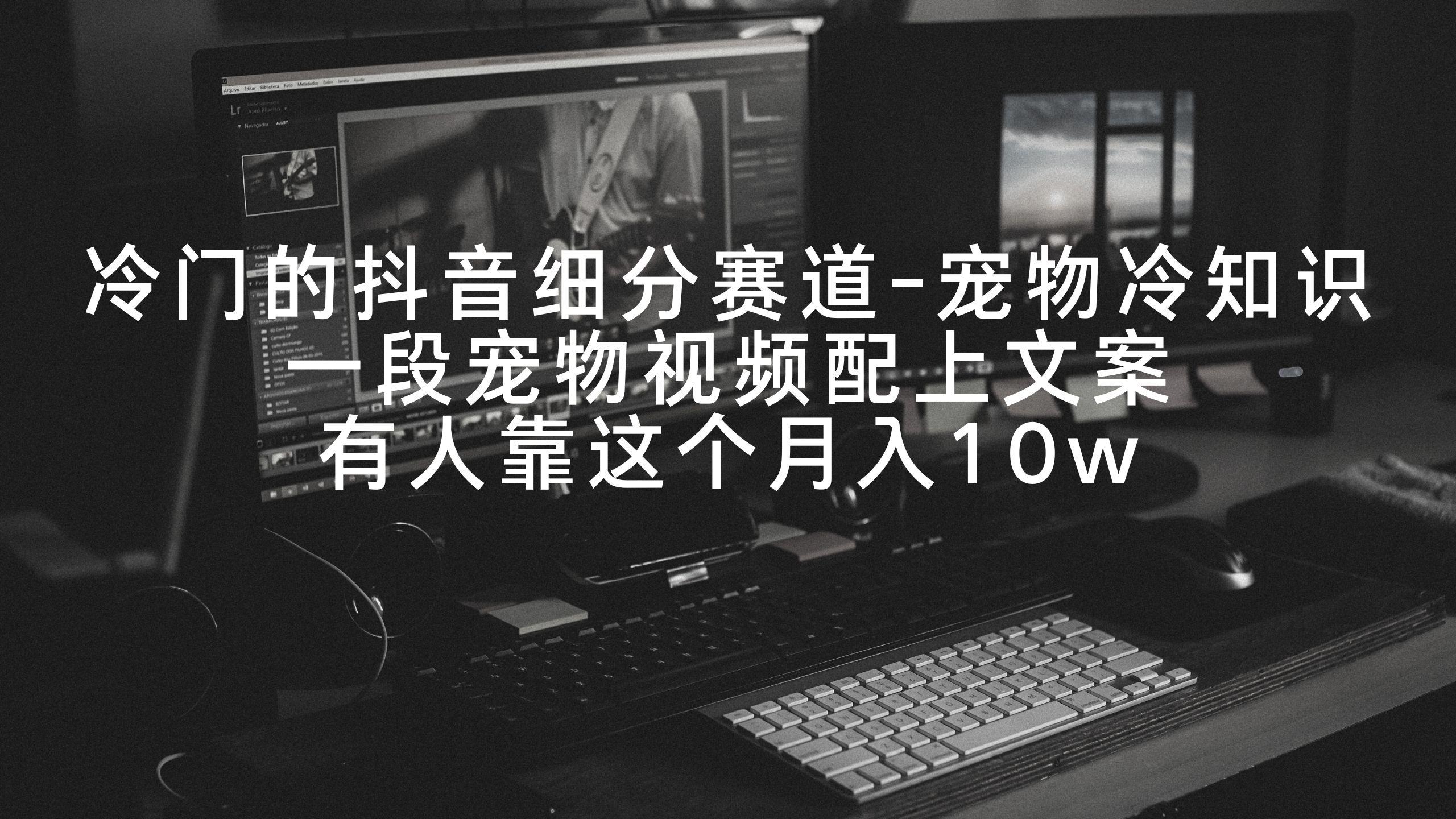 冷门的抖音细分赛道-宠物冷知识，一段宠物视频配上文案，有人靠这个月入10w-鼎誉项目网