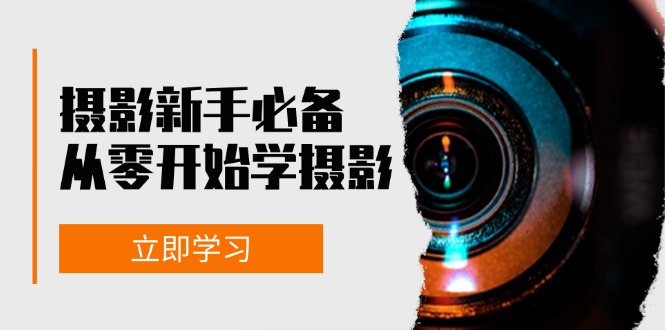 摄影新手必备：从零开始学摄影，器材、光线、构图、实战拍摄及后期修片-鼎誉项目网