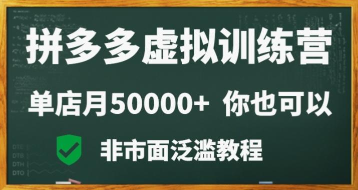拼多多虚拟电商训练营月入30000+你也行，暴利稳定长久，副业首选-鼎誉项目网