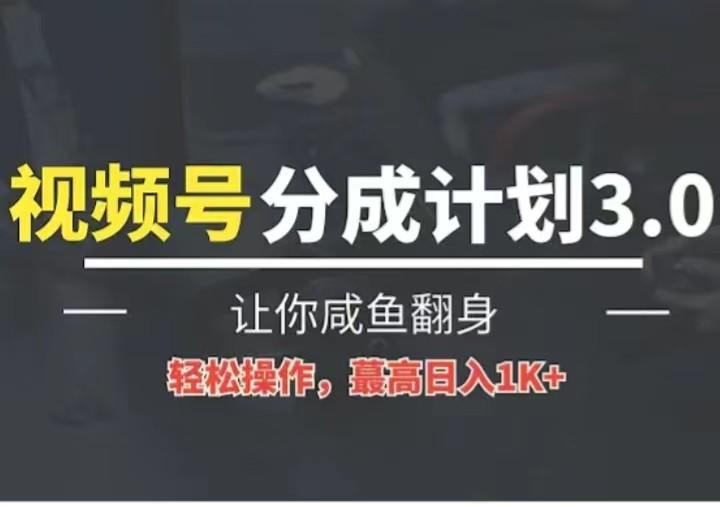 24年视频号冷门蓝海赛道，操作简单，单号收益可达四位数-鼎誉项目网