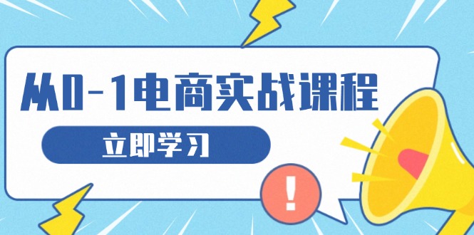 从零做电商实战课程，教你如何获取访客、选品布局，搭建基础运营团队-鼎誉项目网