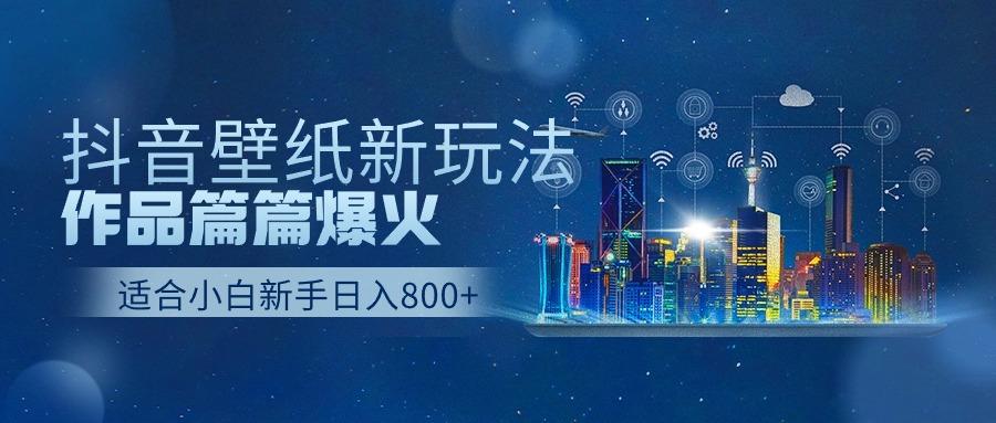 (9842期)抖音壁纸号新玩法，作品篇篇爆火，日收益500+-鼎誉项目网