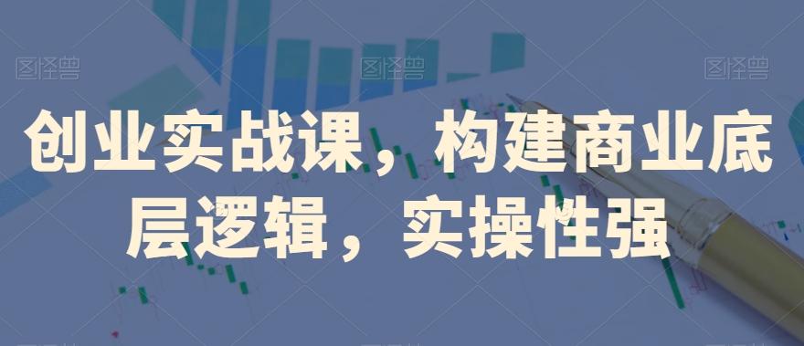 创业实战课，​构建商业底层逻辑，实操性强-鼎誉项目网