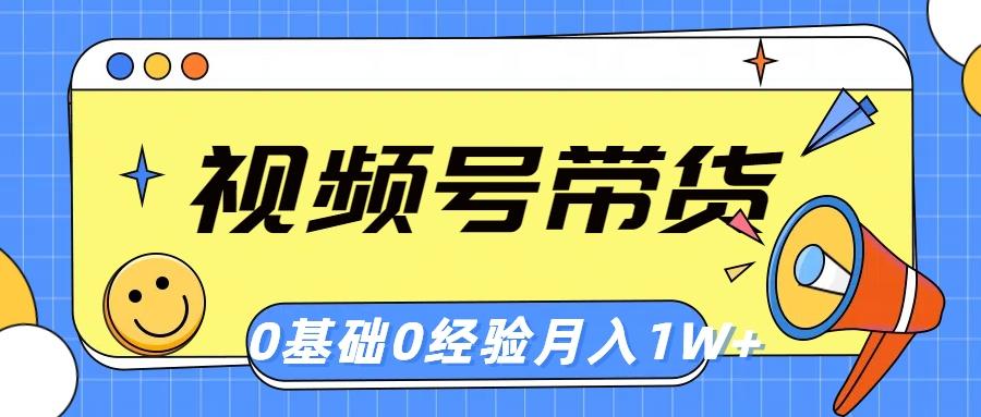 视频号轻创业带货，零基础，零经验，月入1w+-鼎誉项目网