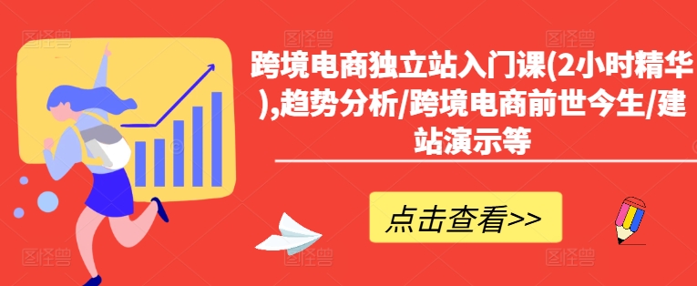 跨境电商独立站入门课(2小时精华),趋势分析/跨境电商前世今生/建站演示等-鼎誉项目网