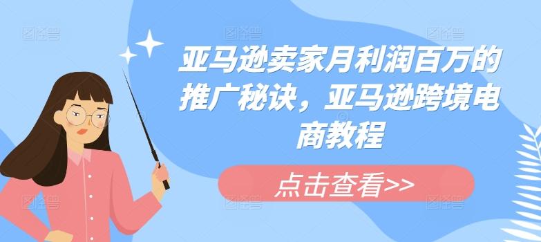 亚马逊卖家月利润百万的推广秘诀，亚马逊跨境电商教程-鼎誉项目网