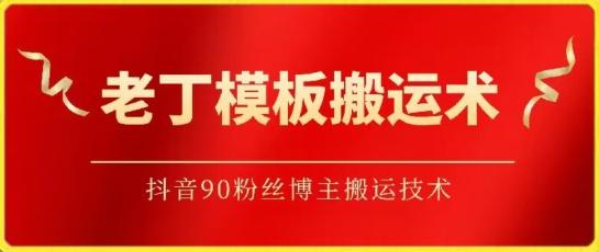 老丁模板搬运术：抖音90万粉丝博主搬运技术【揭秘】-鼎誉项目网