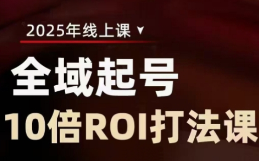 2025全域起号10倍ROI打法课，助你提升直播间的投资回报率-鼎誉项目网