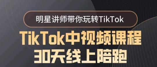 TikTok中视频课程30天线上陪跑，明星讲师带你玩转TikTok-鼎誉项目网