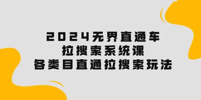 2024无界直通车·拉搜索系统课：各类目直通车 拉搜索玩法！-鼎誉项目网