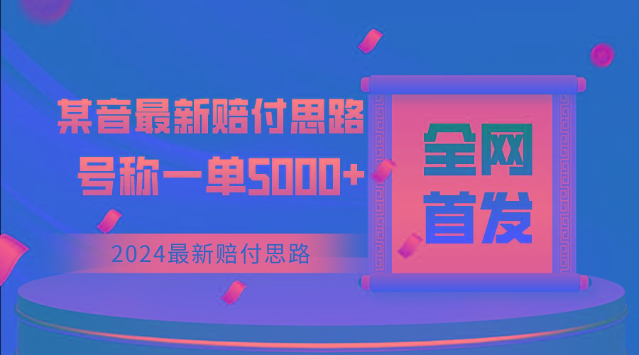 全网首发，2024最新某音赔付思路，号称一单收益5000+-鼎誉项目网