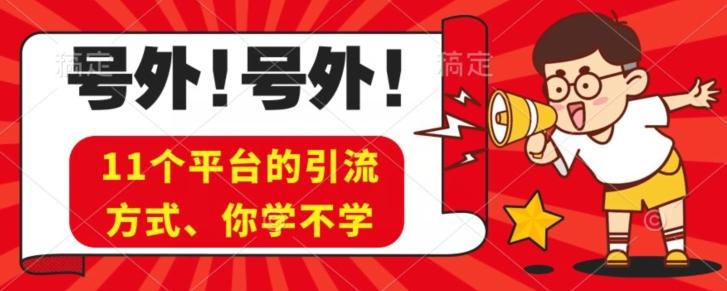 实操11个热门平台引流方法、私域教程看完不走弯路！-鼎誉项目网