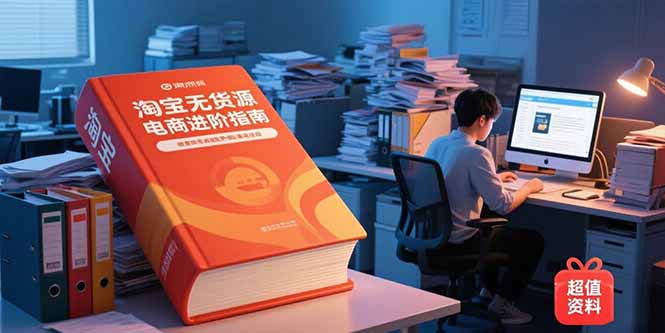 淘宝无货源电商进阶指南，包含新人课、进阶课，配套资料，蓝海选品等-鼎誉项目网