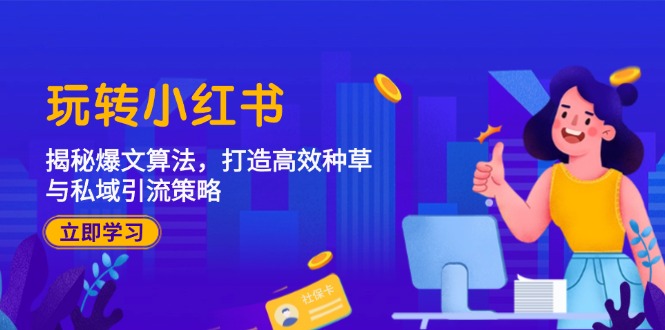 玩转小红书：揭秘爆文算法，打造高效种草与私域引流策略-鼎誉项目网