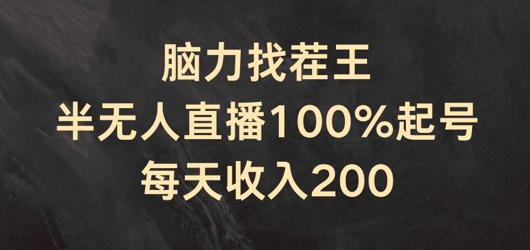 脑力找茬王，半无人直播100%起号，每天收入200+【揭秘】-鼎誉项目网