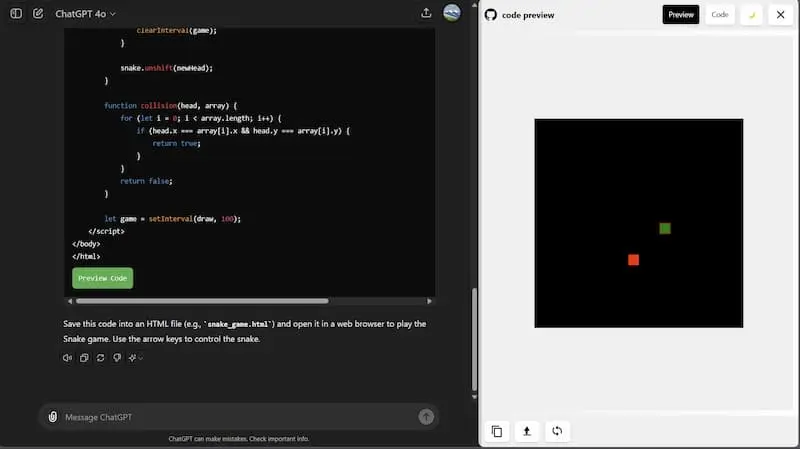 ChatGPT Code Preview｜AI编程预览工具-鼎誉项目网