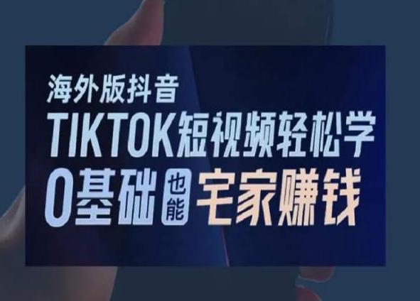 海外版抖音TikTok短视频轻松学，0基础宅家也能赚钱-鼎誉项目网