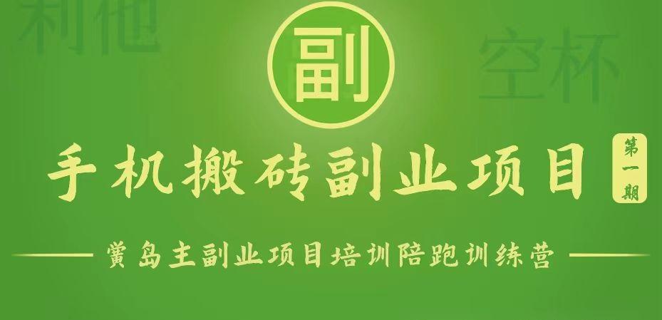 手机搬砖小副业项目训练营1.0，能用手机做的简单小副业-鼎誉项目网