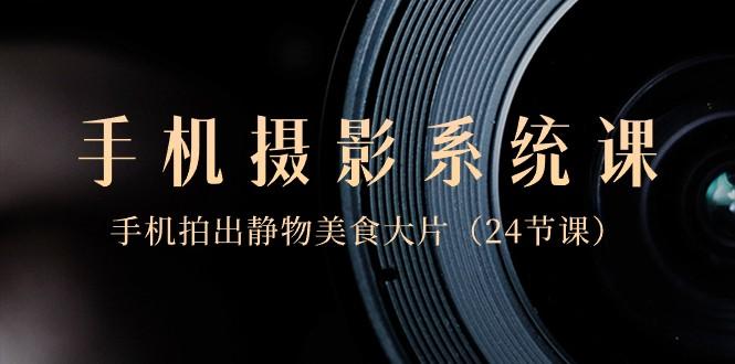 0基础手机摄影系统课，手机拍出静物美食大片（24节课）-鼎誉项目网
