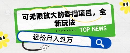 可无限放大的零撸项目，全新玩法，一天单机撸个50+没问题【揭秘】-鼎誉项目网