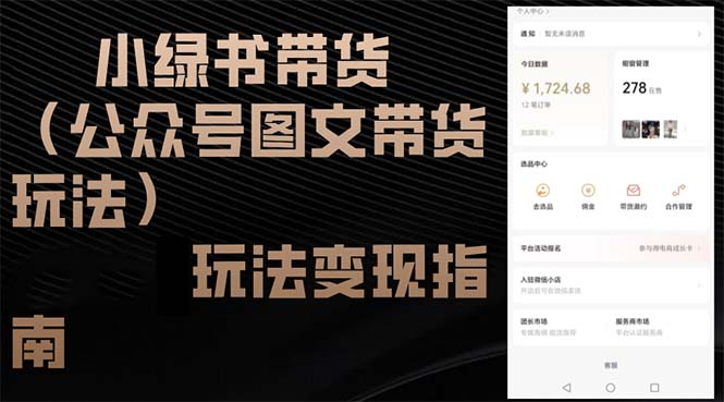 小绿书带货(公众号图文带货玩法-鼎誉项目网