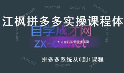 江枫老师·拼多多实操课程-鼎誉项目网