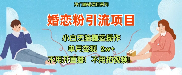 小红书婚恋粉引流，不用开直播，不用拍视频，不用做交付【揭秘】-鼎誉项目网