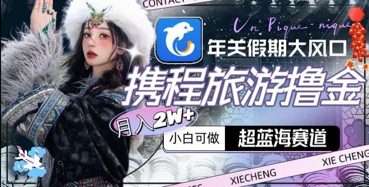年关假期大风口，携程旅游撸金，超蓝海赛道,月入2w+【揭秘】-鼎誉项目网