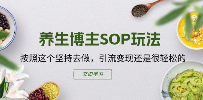 养生博主SOP玩法，按照这个坚持去做，引流变现还是很轻松的-鼎誉项目网