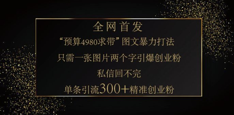 小红书神奇图片引流法，只需一张图，就能单条笔记凭借此方法，轻松引流 300 + 精准创业粉-鼎誉项目网