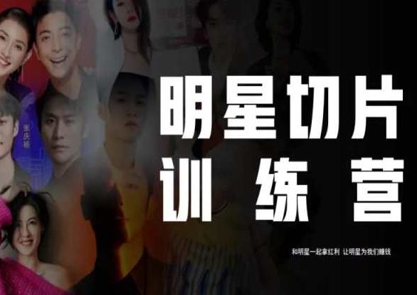 王子·明星切片线上训练营（2023），和明星一起拿红利，让明星为我们赚钱-鼎誉项目网