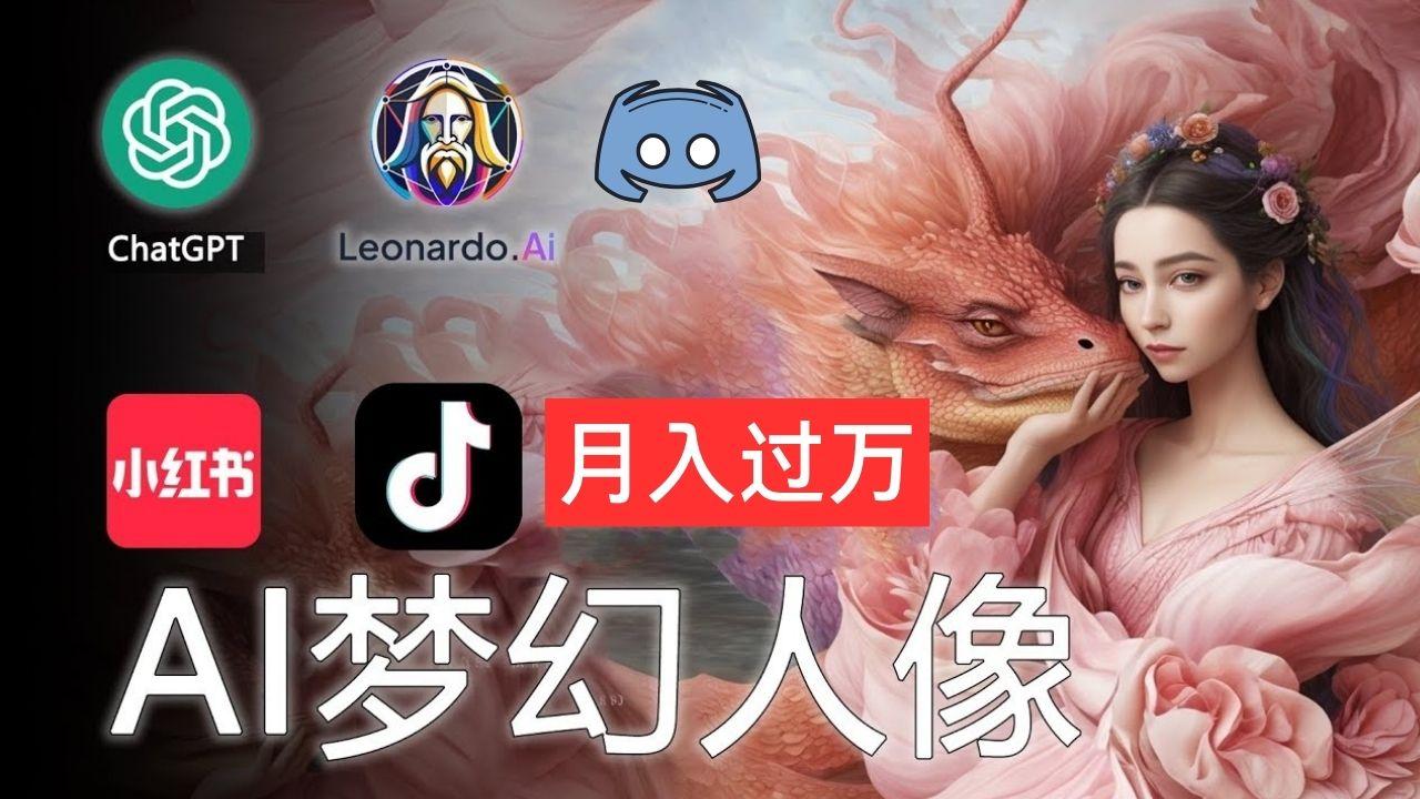 AI摄影梦幻人像：零基础也能月入过万的秘密-鼎誉项目网